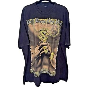 Vtg 90's G Money Graphic Shirt Get Rich Bling Bad Boy Rap T-Shirt‎ 3XL Big